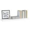 vidaXL Floating Wall Shelf High Gloss White 90x23.5x3.8 cm MDF