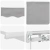 vidaXL Awning Retractable Light grey 4.5 x 3 m Polyester and metal