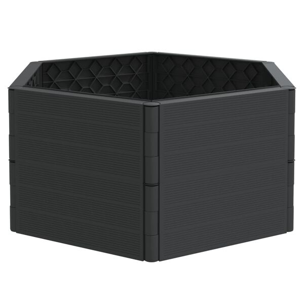 vidaXL Garden Planter Anthracite PP