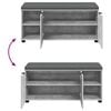 vidaXL Hall Bench with Cushion Concrete Grey 100 x 38 x 46 cm