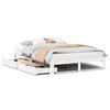 vidaXL Bed Frame with Drawers without Mattress White 160x200 cm