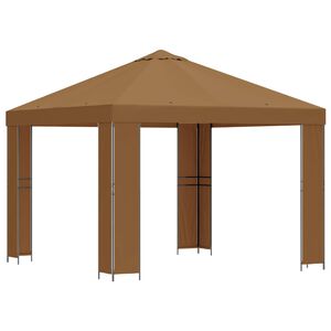 vidaXL Gazebo 3 x 3 m Beige Polyester and Steel 190