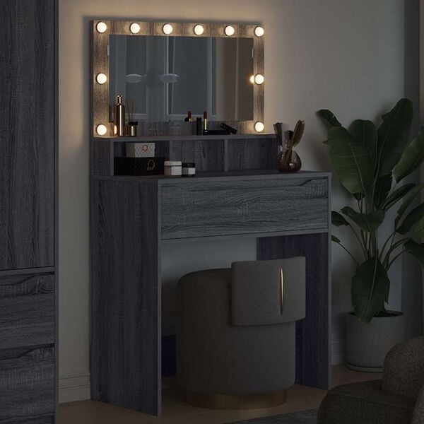 vidaXL Bedroom Dressing Tables Grey Sonoma 80 x 39.6 x 135 cm