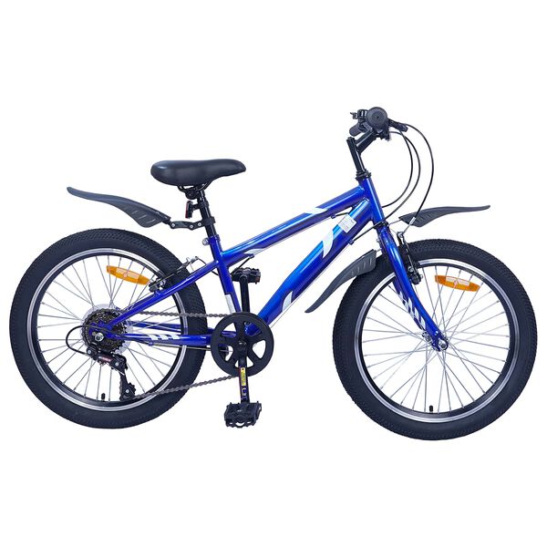 vidaXL Kids Bike 24'' 6-Speed for 8-12 Years Old Dark Blue