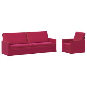 vidaXL Sofa Set 2 pcs Wine Red Velvet