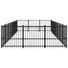 vidaXL Outdoor Dog Kennel Steel 19.76 m&sup2;