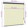 vidaXL Outdoor Roller Blind 170x250 cm Cream