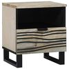 vidaXL Bedside Cabinet 2 pcs White and Black 40 x 33 x 46 cm