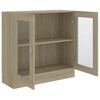 vidaXL Vitrine Cabinet Sonoma Oak 82.5x30.5x80 cm Engineered Wood