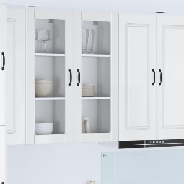 vidaXL Kitchen Cabinet with Shelf High Gloss White 40 x 31 x 100 cm