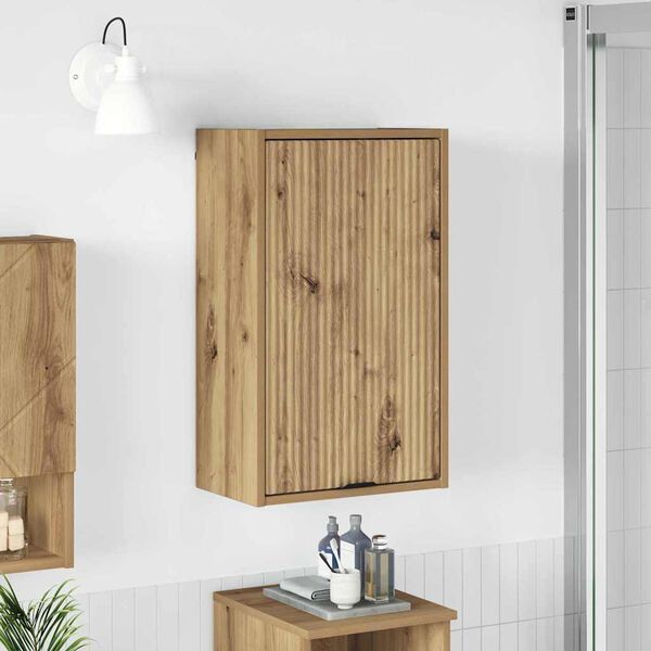 vidaXL Bathroom Cabinet Wall-mounted Artisan Oak 39 x 23.5 x 65 cm