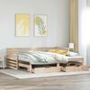 vidaXL Daybed with Drawers without Mattress 90x200 cm Solid Wood