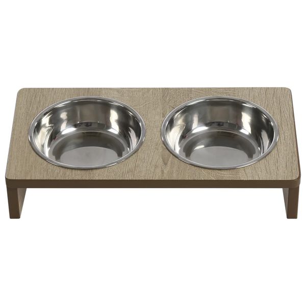 Jack and Vanilla Pet Food Bowl Stand Molly 2x380 ml Brown