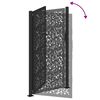 vidaXL Garden Gate Black 100x175 cm Steel Leaf Design
