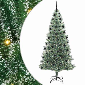 vidaXL Artificial Christmas Tree Snow Flocked with LED Light 210 cm