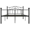 vidaXL Bed Frame without Mattress Black Metal 140x200 cm
