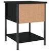 vidaXL Bedside Table Black 34x35.5x45 cm Engineered Wood