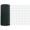 vidaXL Euro Fence with Post 10 x 0.8 m PVC-Coated Steel Green Mesh