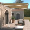 vidaXL Manual Retractable Awning with LED 300x250 cm Yellow and White