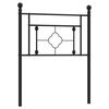 vidaXL Metal Headboard Black 80 cm