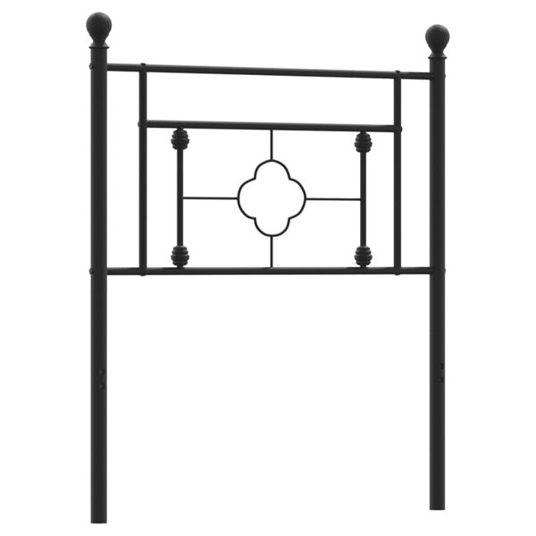 vidaXL Metal Headboard Black 80 cm