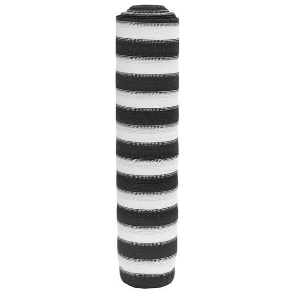 vidaXL Privacy Net Anthracite and White 1.2x25 m HDPE 150 g/m&sup2;