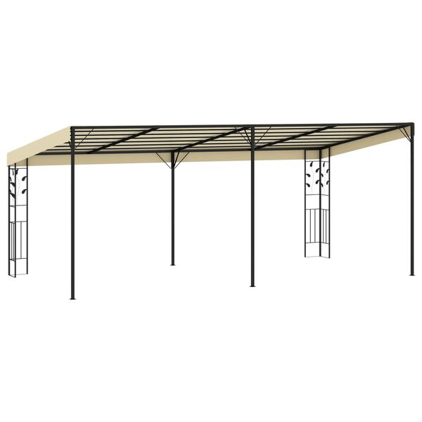 vidaXL Wall-mounted Gazebo 6x3x2.5 m Cream
