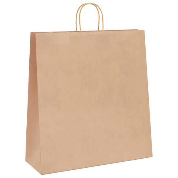 vidaXL Paper Bags 50 pcs with Handles Brown 45x17x48 cm