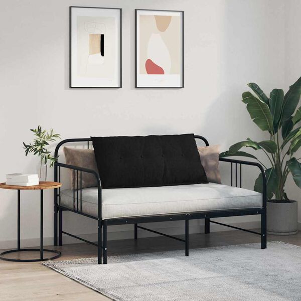 vidaXL Back Pillow Black 100 x 19 x 50 cm Fabric