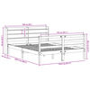 vidaXL Bed Frame with Headboard without Mattress 150x200 cm King Size