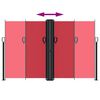 vidaXL Retractable Side Awning Red 160x1200 cm