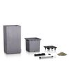 LECHUZA Planter CANTO Stone 30 High ALL-IN-ONE Stone Grey