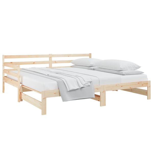 vidaXL Pull-out Day Bed without Mattress 2x(80x200)cm
