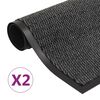 vidaXL Door Mat | Set of 2 | Anthracite | Polypropylene | 90x150 cm | Non-slip