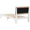 vidaXL Bed Frame with Upholstered Headboard White 90 x 190 cm