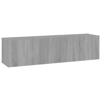 vidaXL TV Wall Cabinet Grey Sonoma 120x30x30 cm Engineered Wood