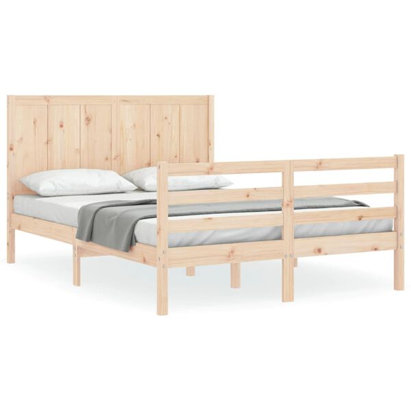 vidaXL Bed Frame without Mattress 140x200 cm Solid Wood
