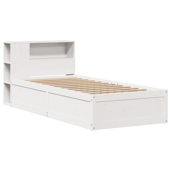 vidaXL Bed Frame without Mattress White 100x200 cm Solid Wood Pine