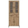 vidaXL Highboard Artisan Oak 69.5 x 34 x 180 cm Engineered Wood