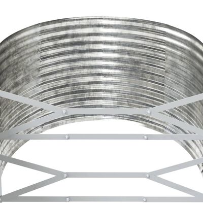 vidaXL Garden Raised Bed Silver 554x100x68 cm Powder-coated Steel