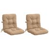 vidaXL Low Back Chair Cushion VIANEN 2 pcs 100% Polyester Sand
