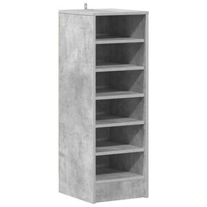 vidaXL Shoe Cabinet Concrete Grey 31.5x35x90 cm Engineered Wood