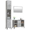 vidaXL 3 Piece Bathroom Furniture Set Concrete Grey Engineered Wood