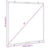 vidaXL Projection Screen Wall-Hanging 72 Inch 1:1
