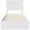 vidaXL Storage Bed with Headboard White 75 x 190 cm Engineered Wood