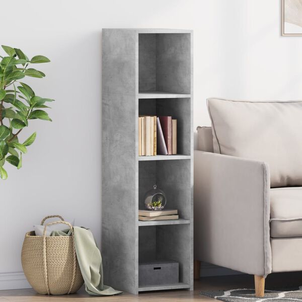 vidaXL Highboard Concrete Grey 30x41x124 cm Engineered Wood