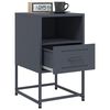 vidaXL Bedside Cabinets 2 pcs Anthracite 36x39x60.5 cm Steel