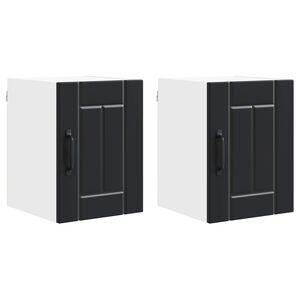 vidaXL Wall Cabinet LUCCA 2 pcs Black 30 x 31 x 40 cm Engineered Wood