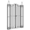 vidaXL Garden Gate Black 121x8x180 cm Wrought Iron