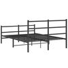 vidaXL Metal Bed Frame without Mattress with Footboard&nbsp;Black 140x200cm